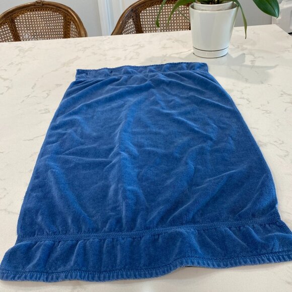 VTG 2 Hand Towels Carlin West Point Pepperell & Cannon Royal Family Blue Stripes - Picture 4 of 8